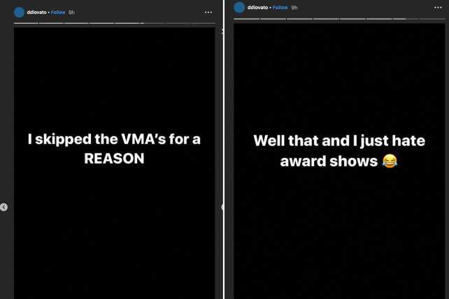 demi lovato vmas insta stories