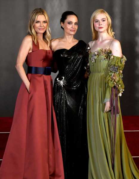 Angelina Jolie Michelle Pfeiffer Dakota Fanning World Premiere Disney Maleficent