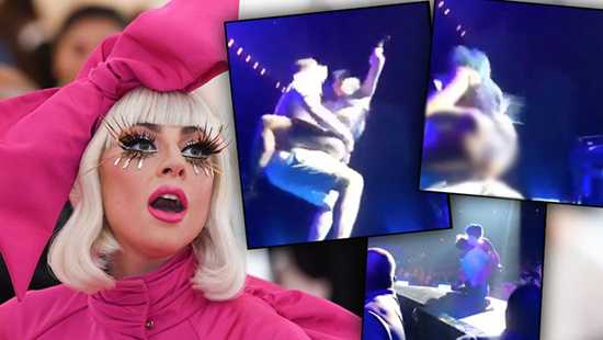 Lady Gaga Falls Dropped By Fan On Stage Video