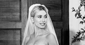 Hailey Baldwin mostró su hermoso vestido de novia