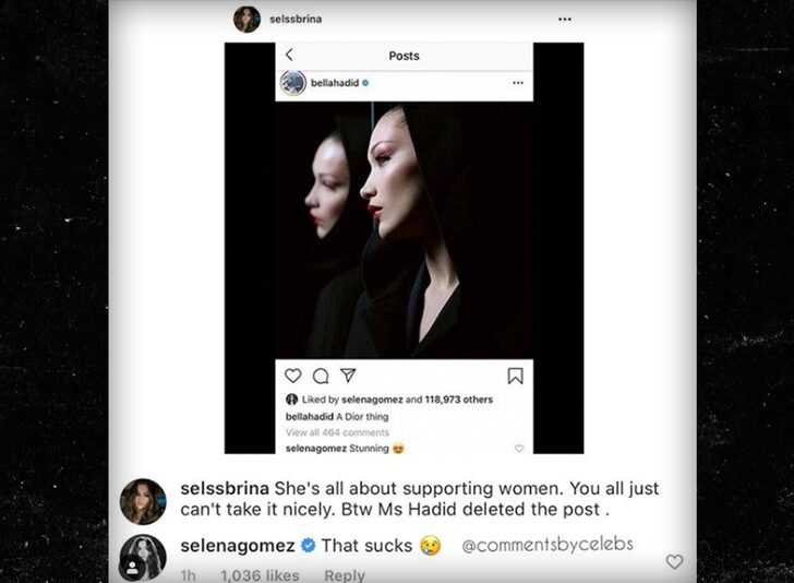 bella hadid post deleted