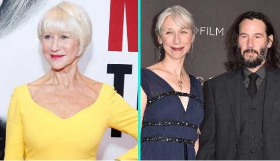 Helen Mirren confundida con novia de Keanu