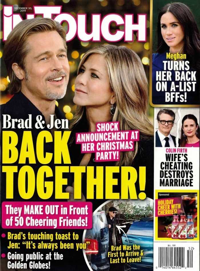 brad pitt jennifer aniston back togheter intouch