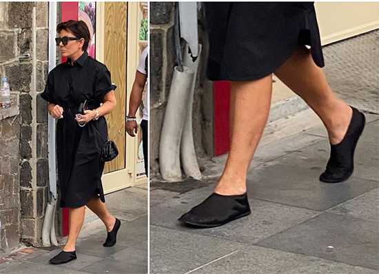 kris jenner yeezys shoes