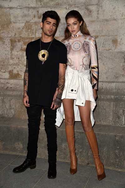 Zayn Malik Gigi Hadid Givenchy Front Row Paris