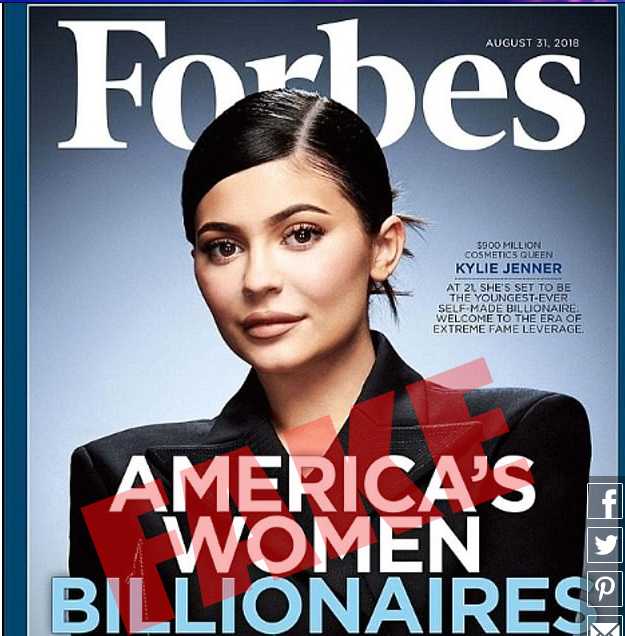 kylie jenner no es multimillonaria forbes