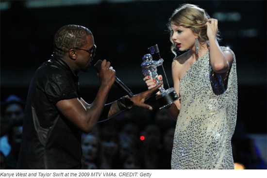 kanye west taylor swift mtvvmas 2009