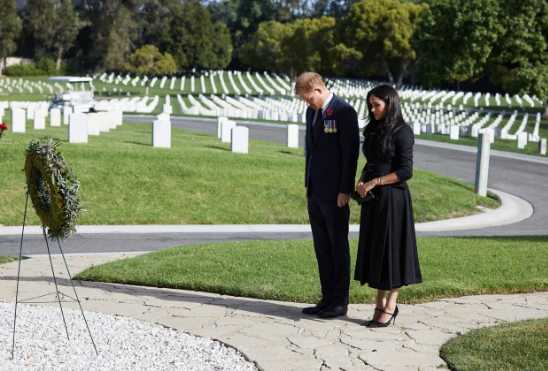 harry meghan la cementerio dia del recuerdo