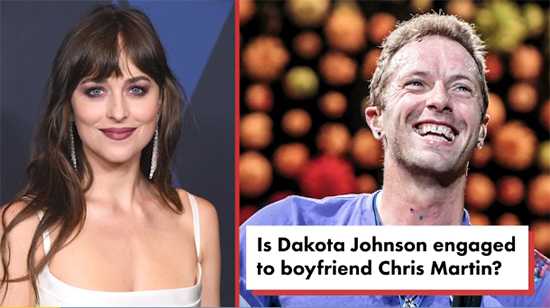 Dakota Johnson comprometida con Chris Martin