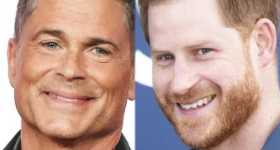 Rob Lowe vio al príncipe Harry con cola de caballo