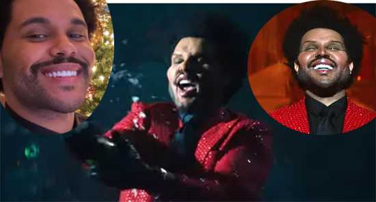 La cara de The Weeknd en su vídeo Save Your Tears. WTF?