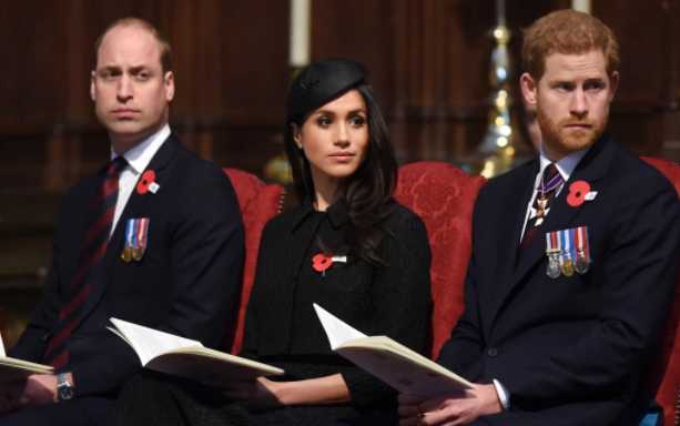 El Principe William, Meghan y el Principe Harry