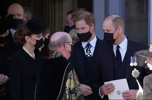 prince william prince harry prince philip funeral