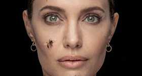 Angelina Jolie cubierta de abejas para National Geographic
