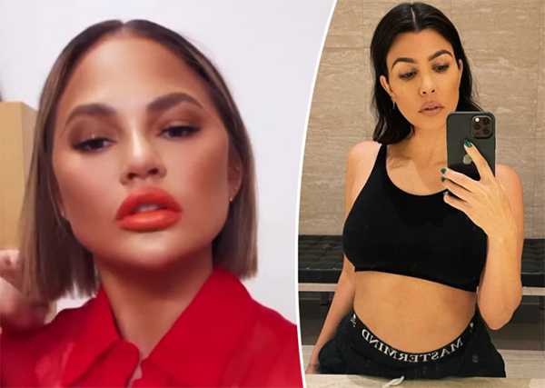 Chrissy Teigen cortó su cabello a lo Kourtney Kardashian