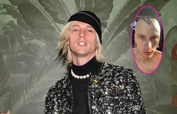 Machine Gun Kelly se rapó la cabeza revelando tatuaje