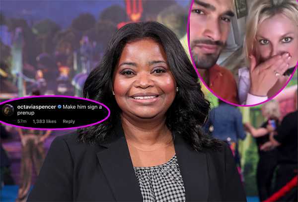 Octavia Spencer se dilculpó con Britney y Sam por comentario de prenup