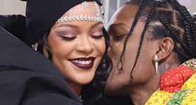 Rihanna y ASAP Rocky arropaditos en el Met Gala 2021
