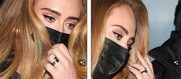 Adele con un anillo luego de cenar con Rich Paul