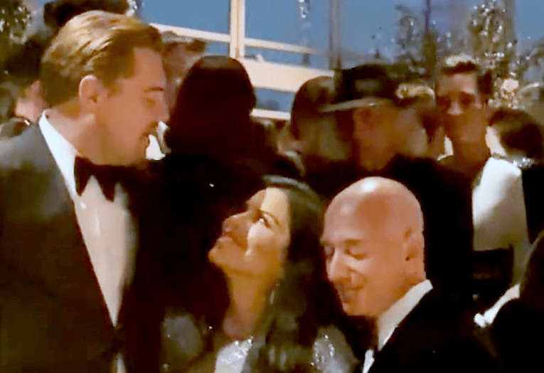 Leo DiCaprio encanta a la novia de Bezos y este responde LOL!