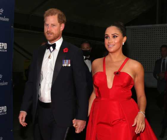harry meghan event red