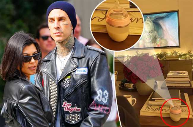 Travis Barker publica imagen con biberón y crea caos entre los fans