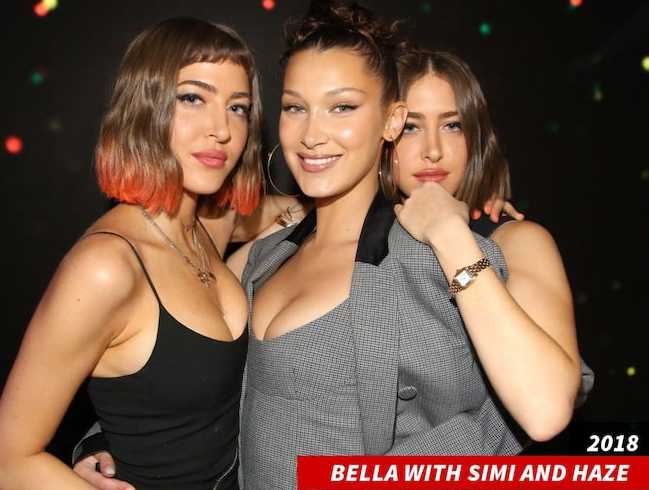 Simi y Haze con Bella Hadid en 2018