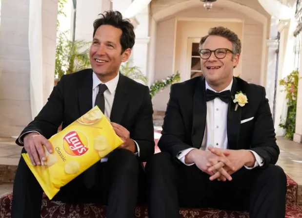 Paul Rudd y Seth Rogen en el comercial de Lay's para Super Bowl