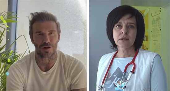 David Beckham prestó su Instagram a doctora ucraniana