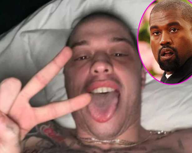 Pete Davidson dijo a Kanye que estaba en la cama con Kim