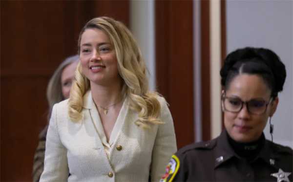 Amber Heard en el juicio en Virginia