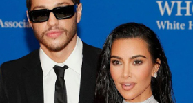 Kim Kardashian y Pete Davidson debutaron en la red carpet de la WHCD