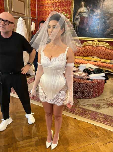 kourtney kardashian vestido de novia dolce