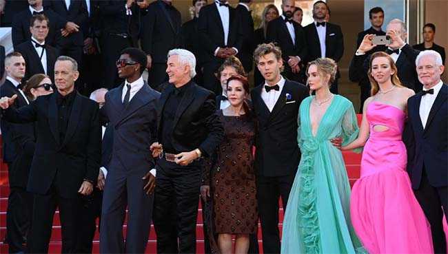 Austin Butler Tom Hanks Priscilla Presley Premier Elvis en Cannes