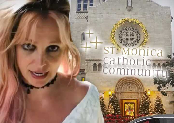 britney spears iglesia catolica santa monica