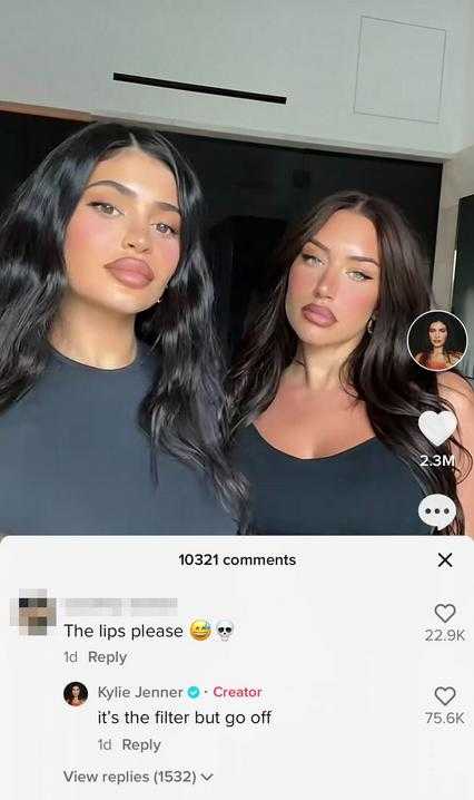 kylie jenner tiktok comment cut