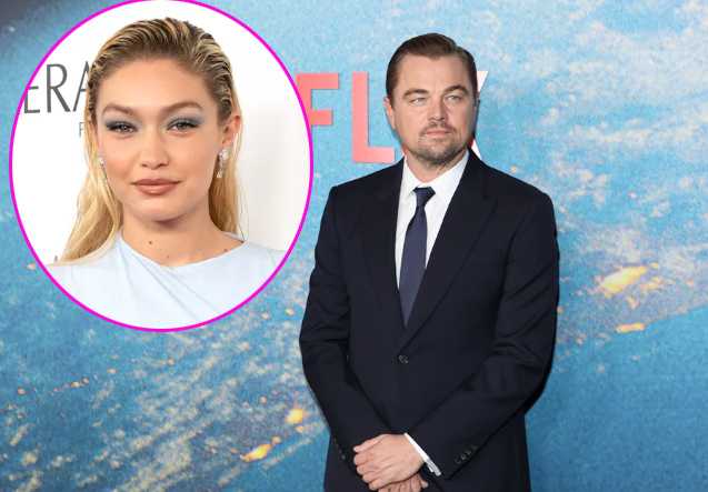 Leonardo DiCaprio tras Gigi Hadid