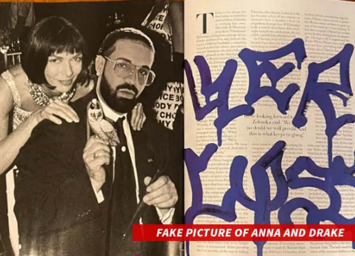 fake articulo ana wintour drake vogue