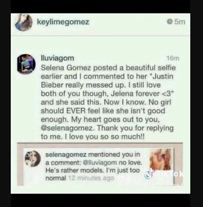 selena responde insta caption