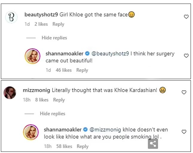 shanna twitter sobre cirugias de khloe