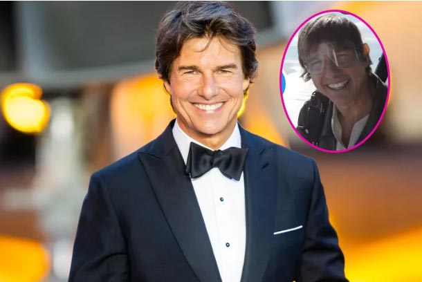 Tom Cruise desea Felices Fiestas a los fans mientras se lanza en paracaídas