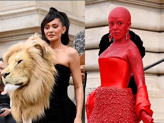 Kylie Jenner opacada por Doja Cat en el desfile Schiaparelli