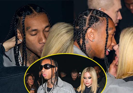 avril lavigne tyga beso