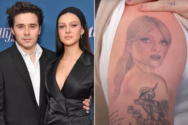 Brooklyn Beckham se tatuó la cara de Nicola Peltz