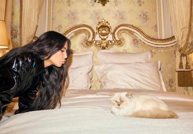 kim kartrashian choupette lagerfeld