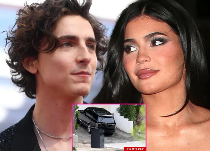 kylie jenner camioneta estacionada casa timotee chalamet