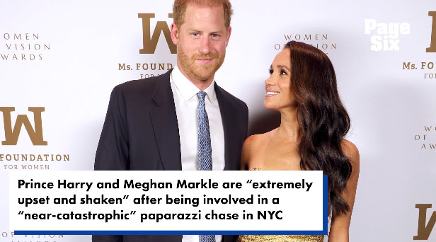 meghan harry temblando tras ser perseguidos por paps