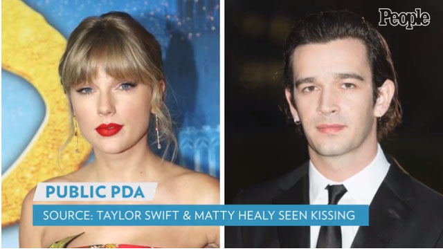 Taylor Swift y Matty Healy se besan en una salida con amigos en NYC