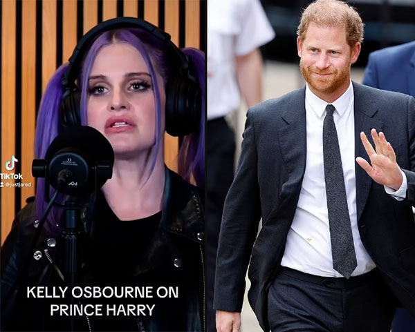 Kelly Osbourne critica al príncipe Harry