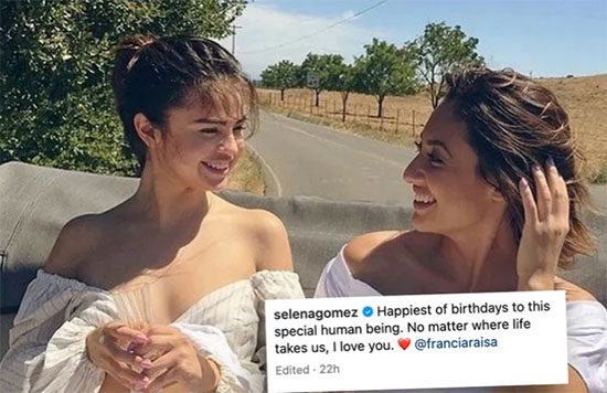 francia raisa selena gomez no beef